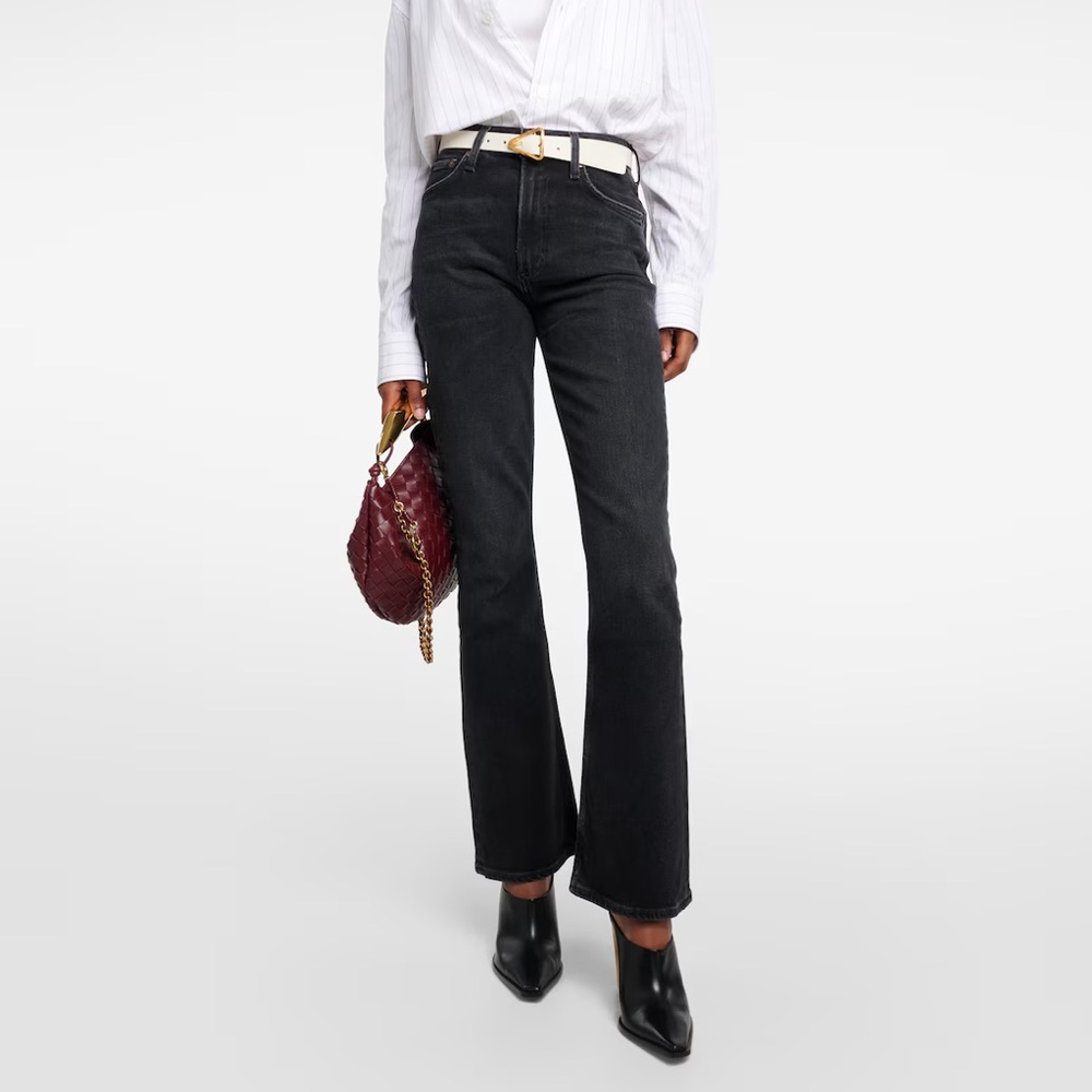 Agolde Nico High Rise Slim Boot Dark Denim Jeans